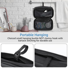 Purevave compact mens toiletry bag middle pocket holds spinbrush and toothpaste neatly.