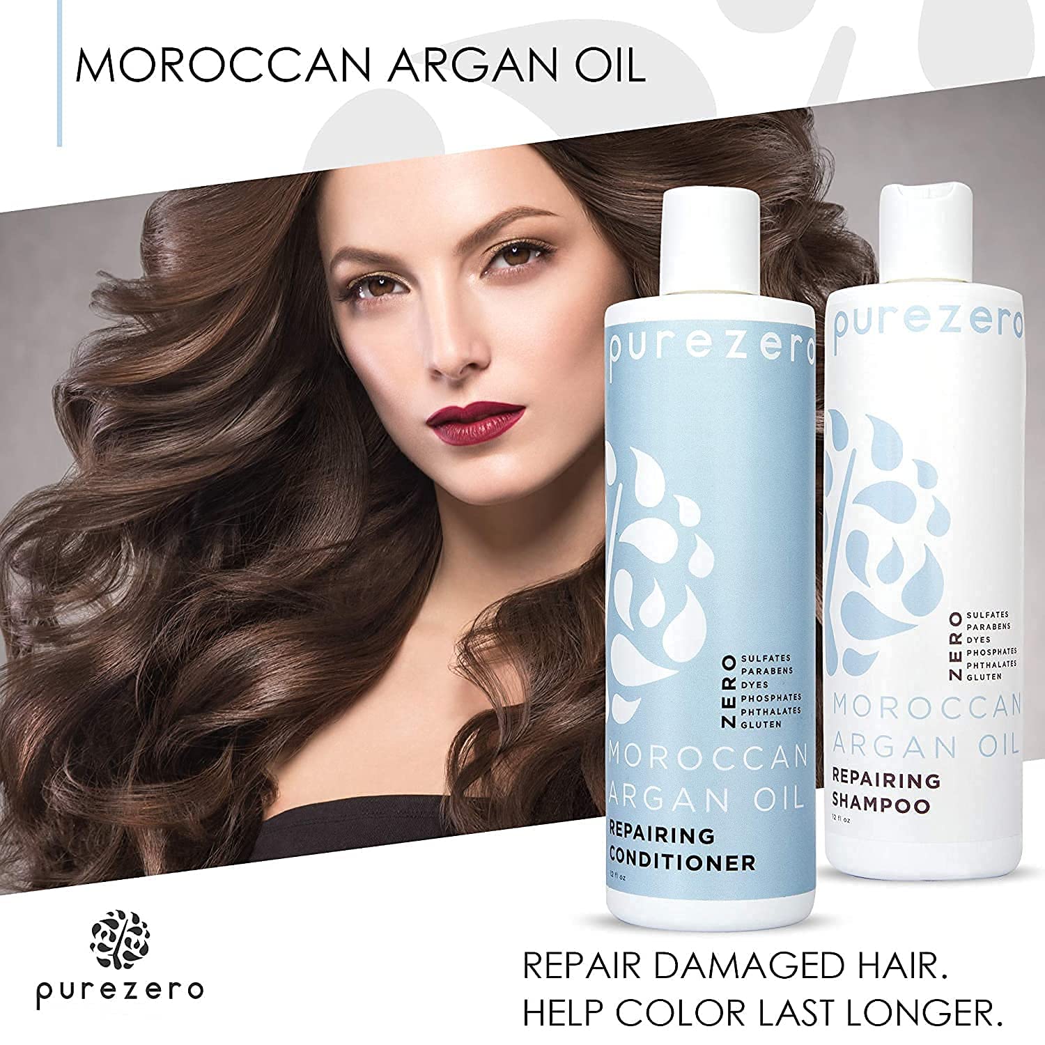 Purezero argan oil shampoo foam closeup showing rich lather.