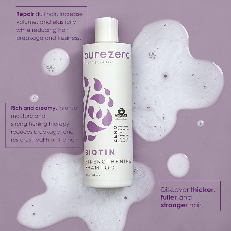 Purezero Biotin Conditioner bottle for smoother, more manageable hair.
