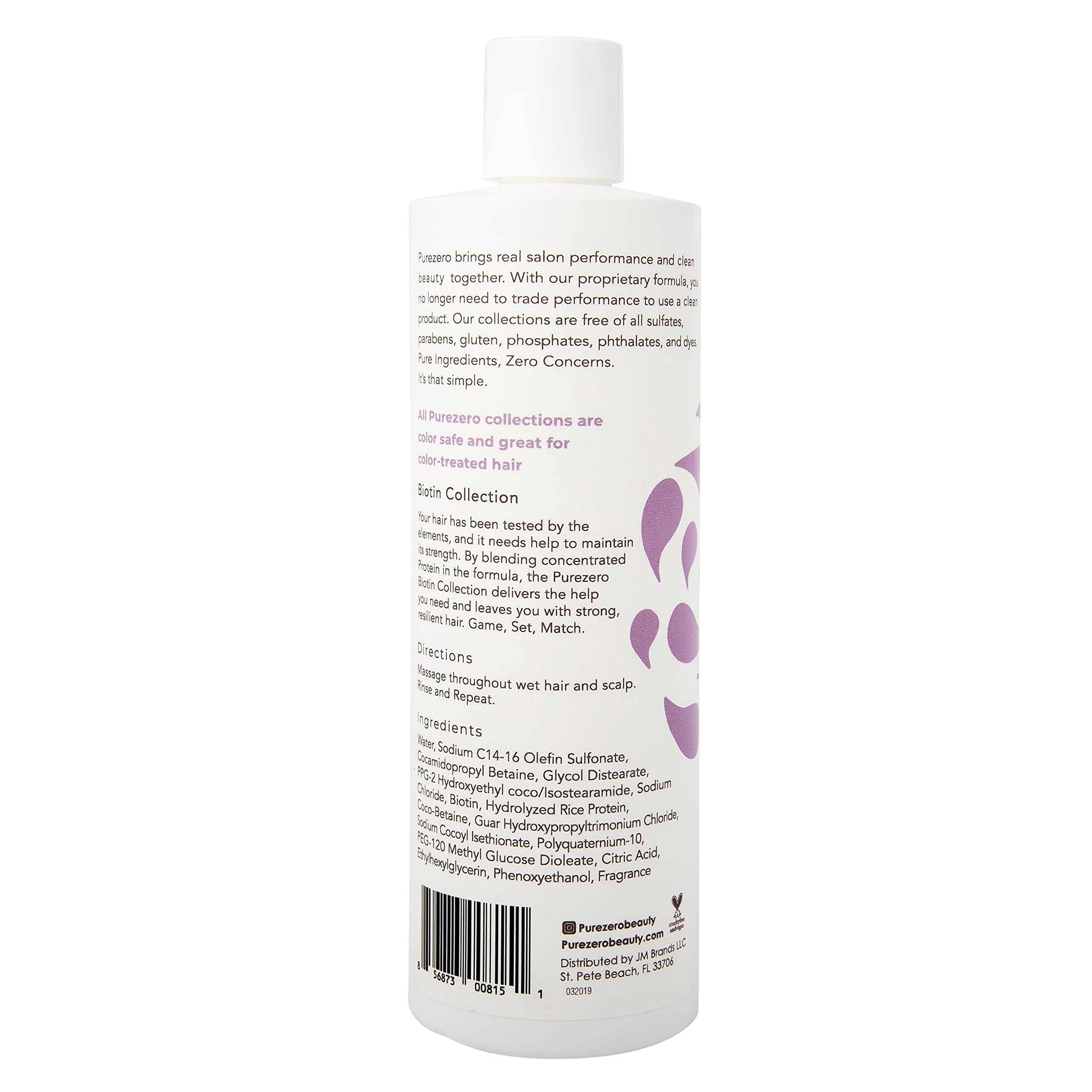 Purezero Biotin Hair After Use shows fuller strands.