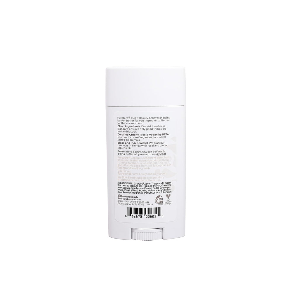 Purezero Coconut Deodorant cruelty-free packaging and seals
