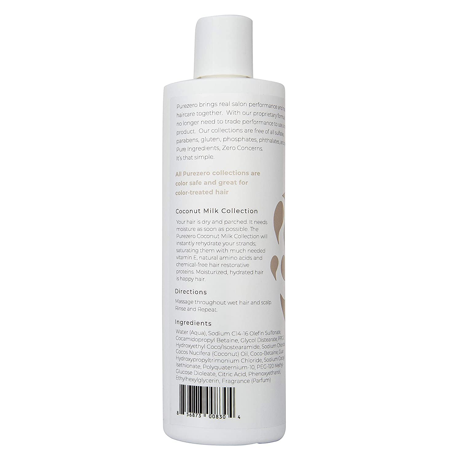 Made in the USA seal on Purezero coconut milk bottles.