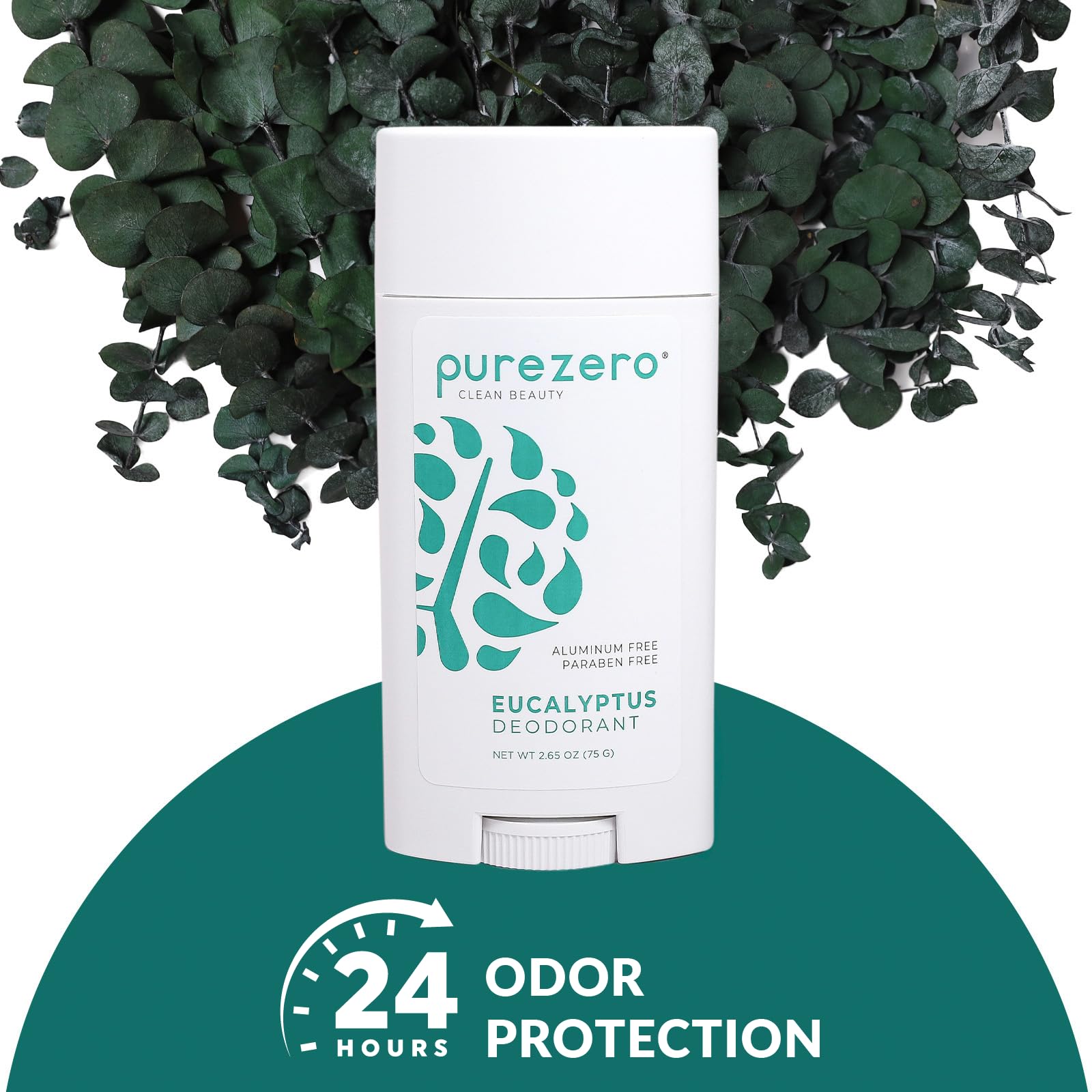 Purezero eucalyptus deodorant with shea butter and coconut oil ingredients for soothing care