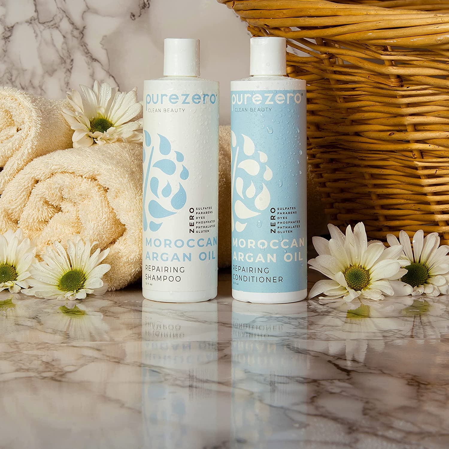 Purezero shampoo lather on hair showcasing cleansing action.