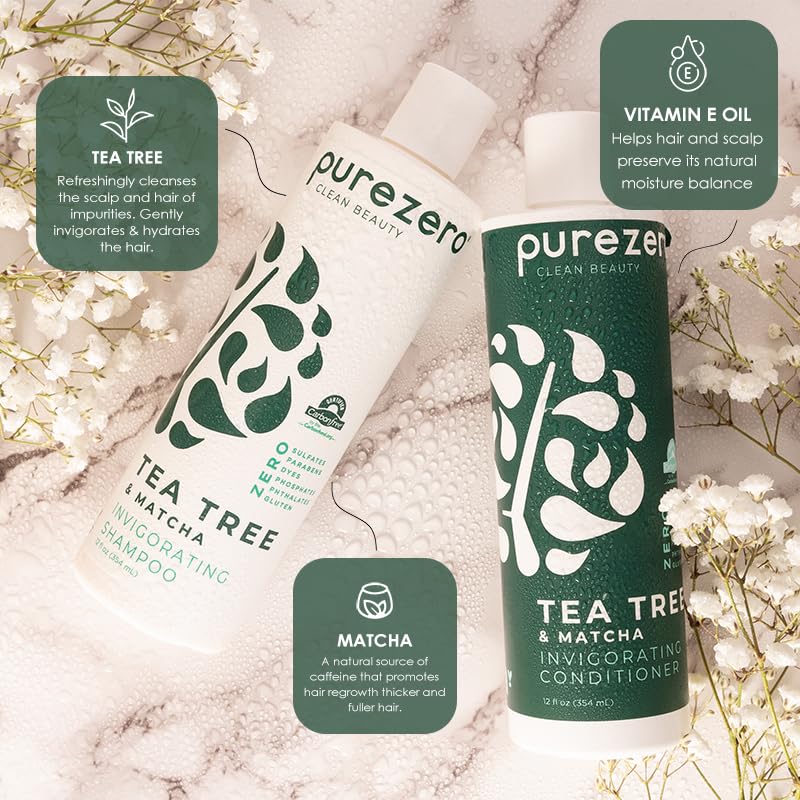 Purezero Tea Tree Oil application on scalp delivers refreshing cleanse