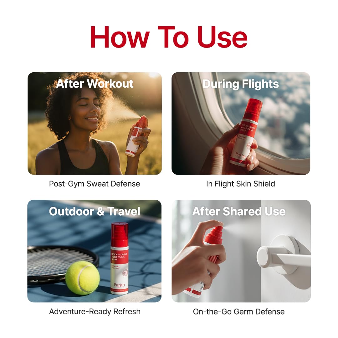 Purito brume portable pour soin express visage : pratique en voyage.