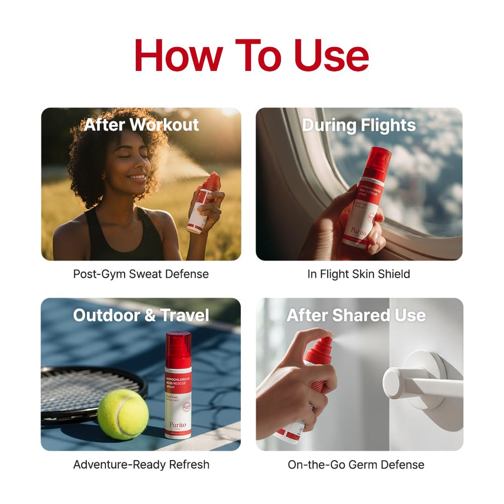 Purito brume portable pour soin express visage : pratique en voyage.