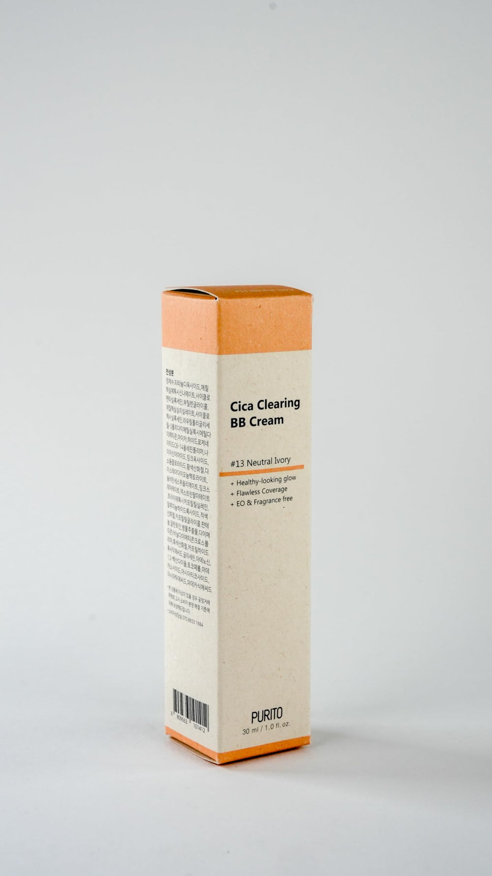 Close-up of PURITO Cica Clearing BB Cream being blended on skin
