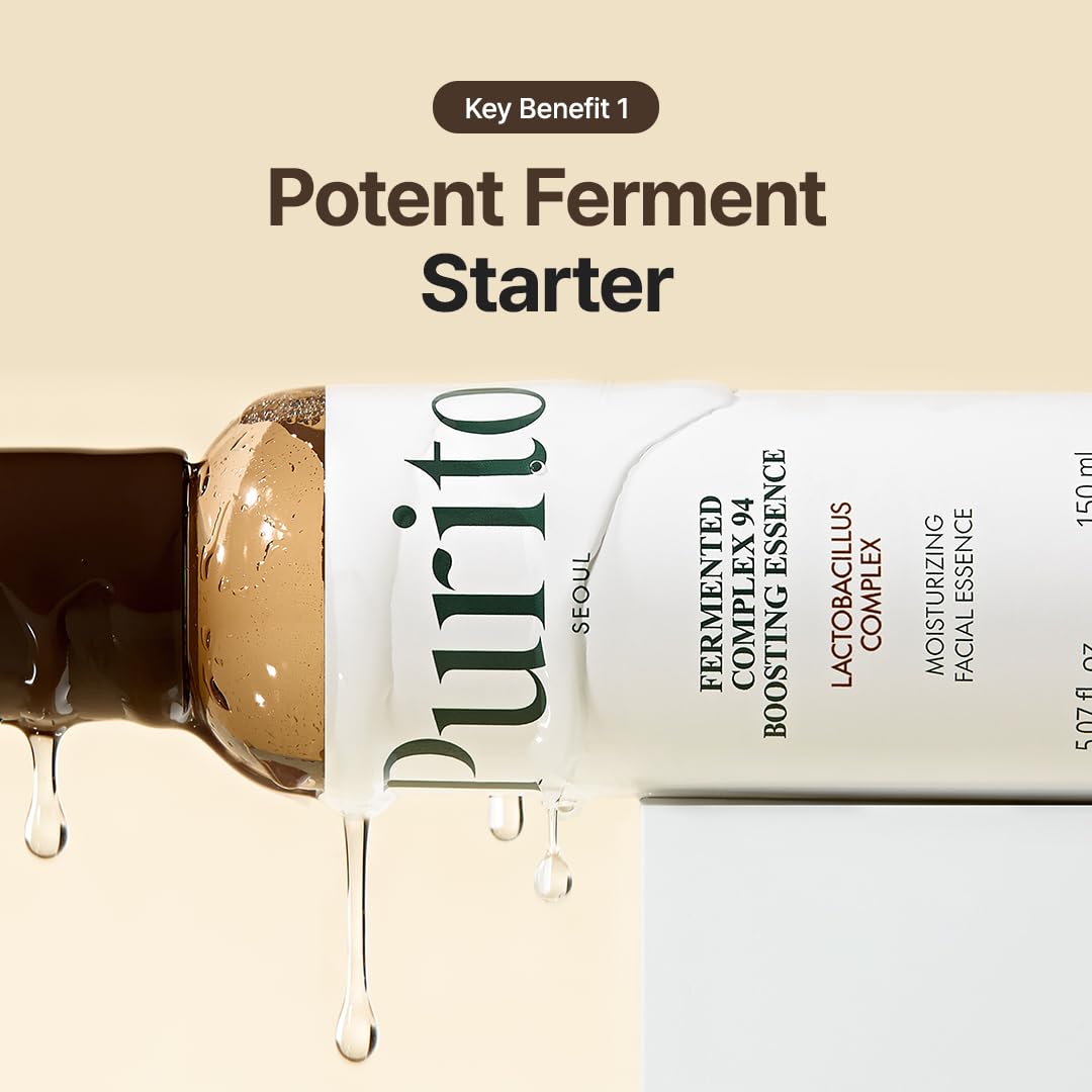 Purito Fermented Complex 94 – ingrédients niacinamide et adénosine pour soin ciblé.