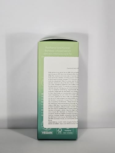 Purito Mighty Bamboo Panthenol Serum dropper application for quick absorption