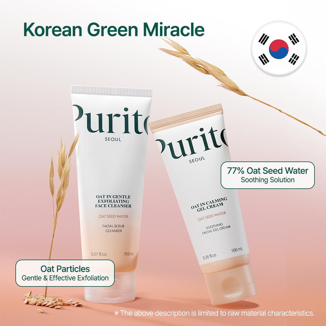 PURITO Oat Velvet Exfoliating Polish closeup reveals fine granules for mild exfoliation.