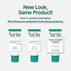 PURITO Panthenol 10% Post-Acne Cream packaging box shows clean, fragrance-free formula.