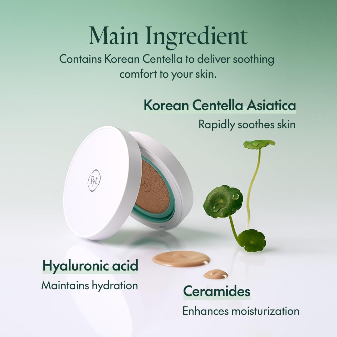 Purito cushion infused with Centella Asiatica demonstrates calming, skin-friendly care