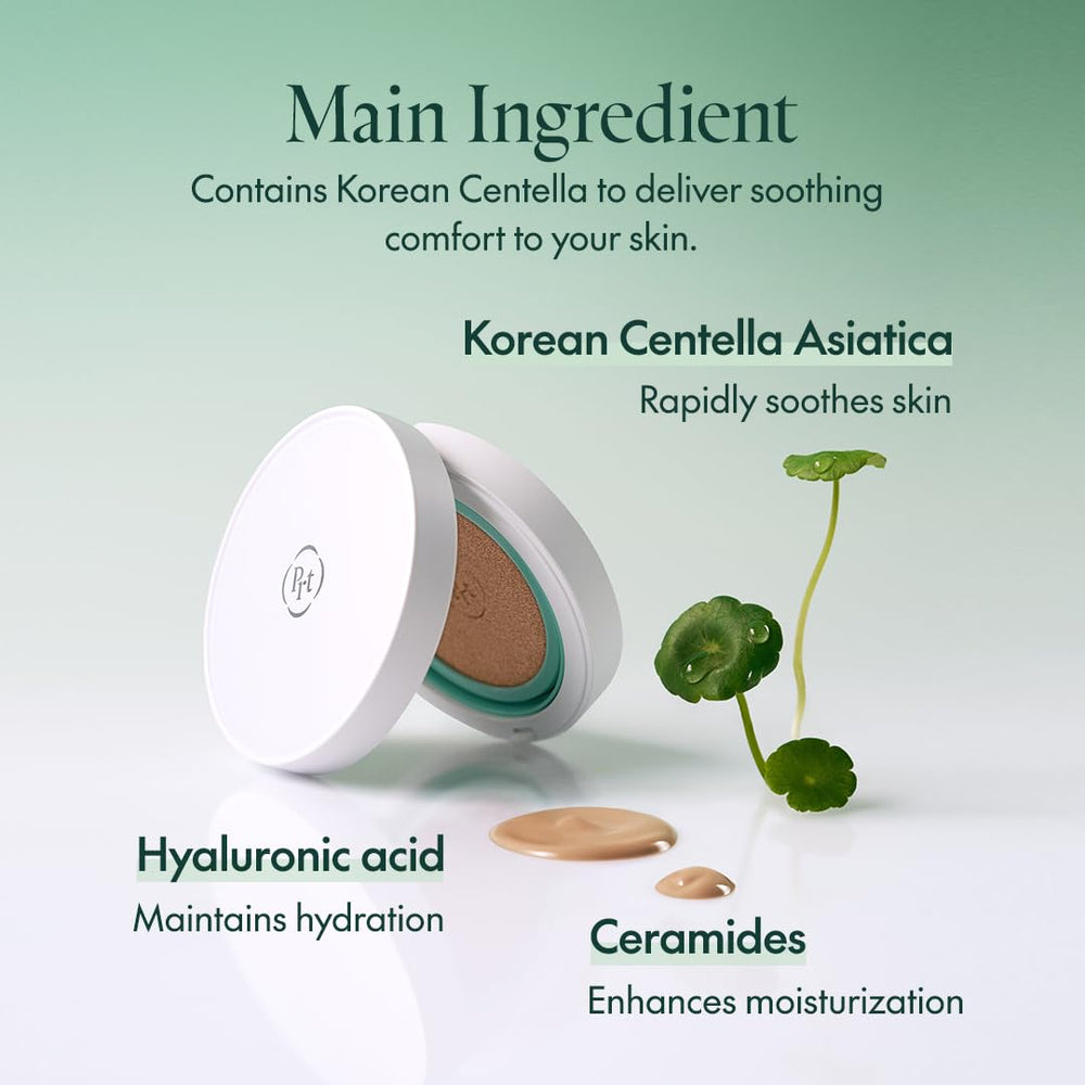 Purito cushion infused with Centella Asiatica demonstrates calming, skin-friendly care