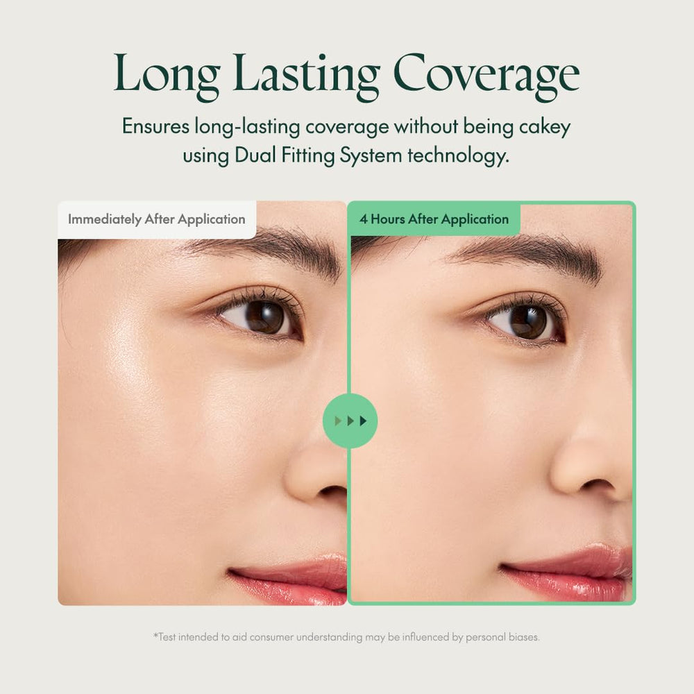 Purito Seoul Wonder Releaf Centella BB Cushion semi-matte texture close-up for natural finish