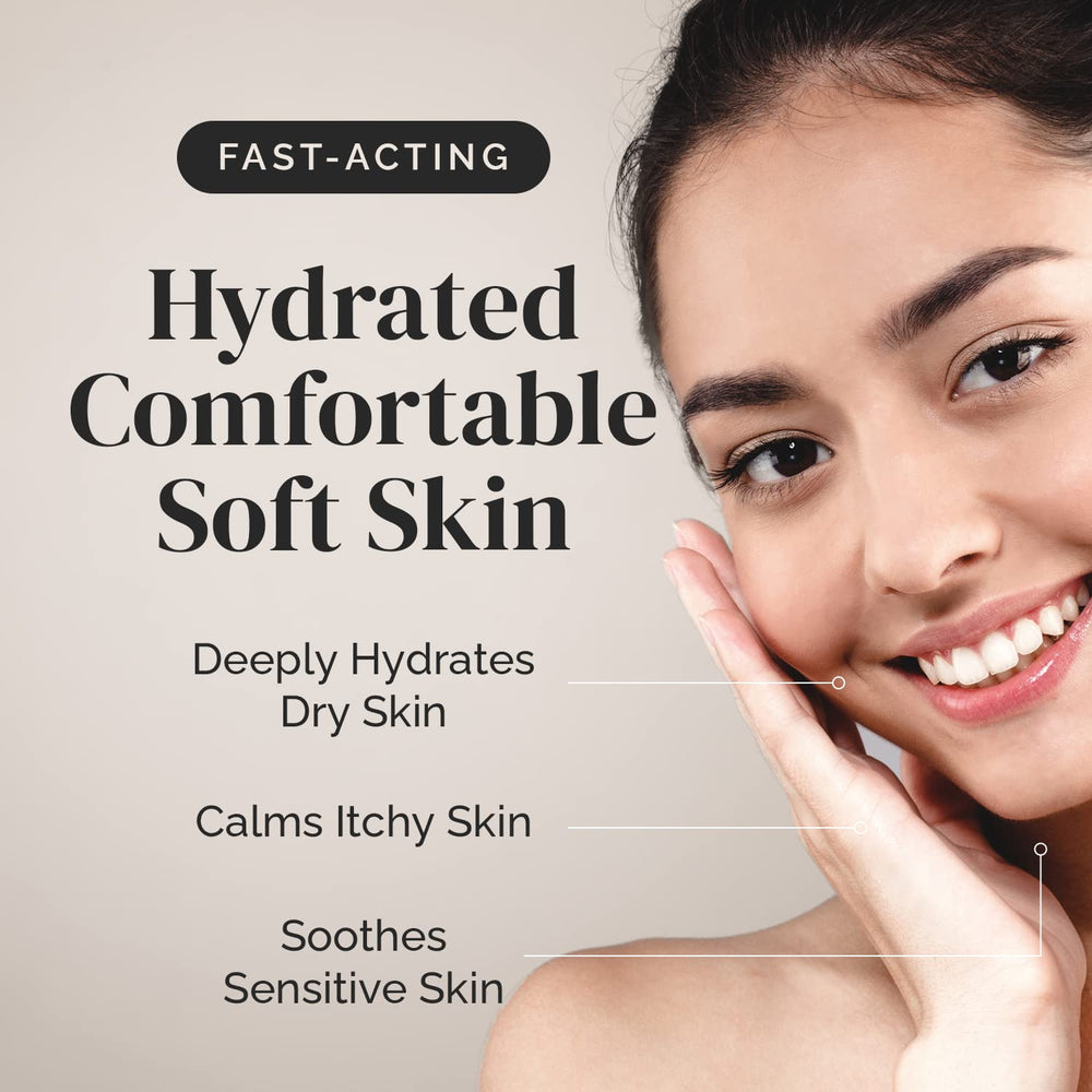 Puriya Intensive Moisturizer applied to hands for long-lasting moisture.