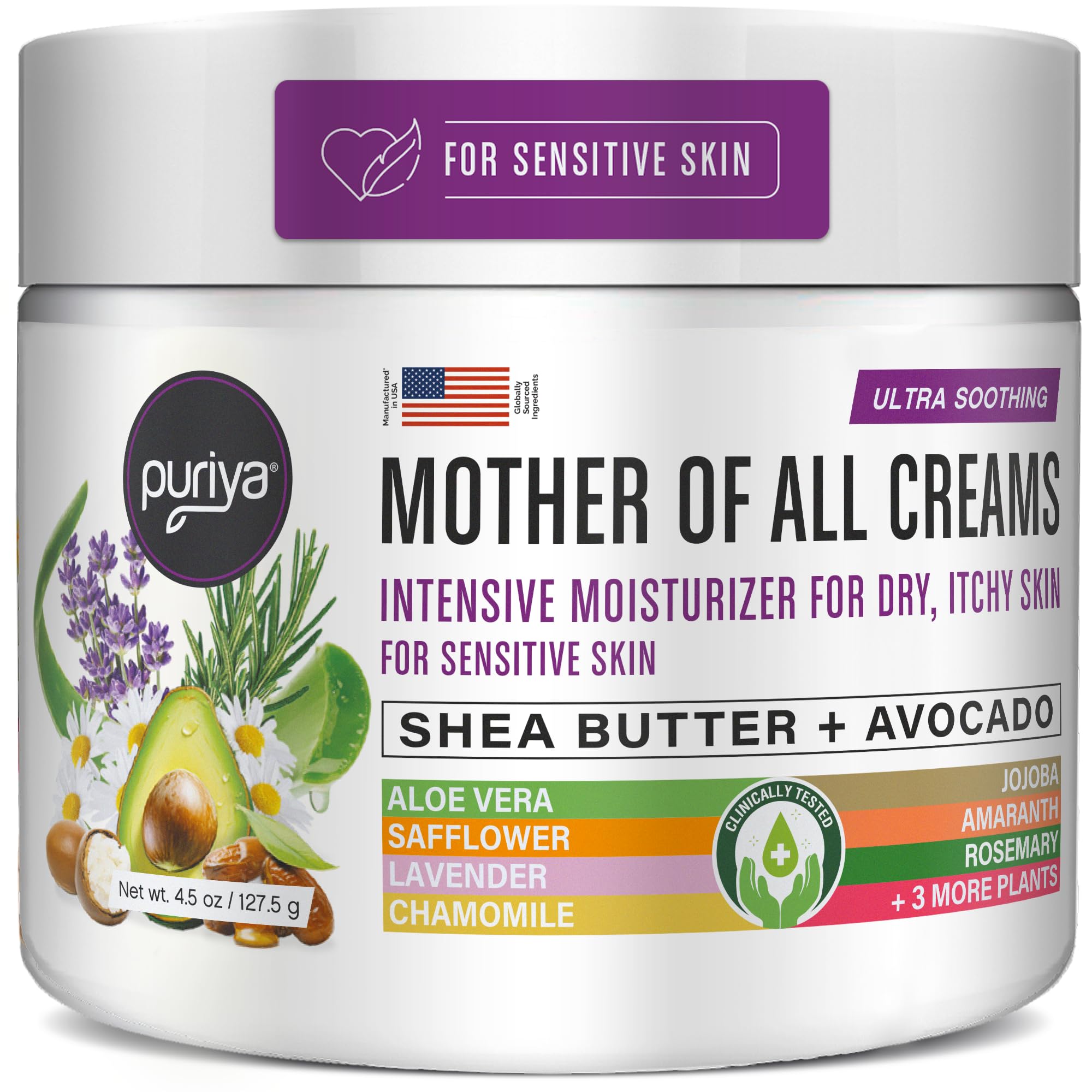 Puriya Intensive Moisturizer jar with honey for deep hydration.