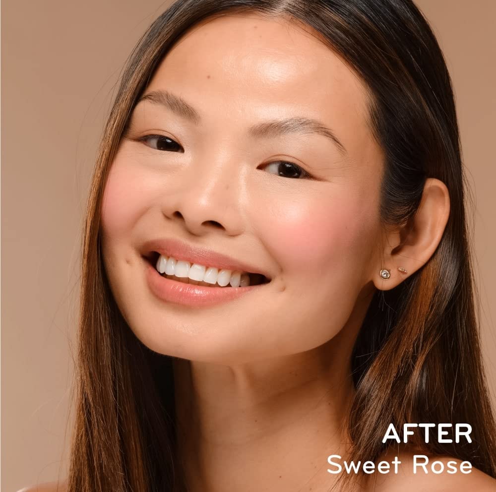 purlisse Blush Glow BB Cheek Color on cheeks with finished luminous look.