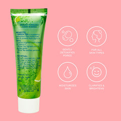 pūrlisse charcoal mask application layer showing exfoliation and impurity removal
