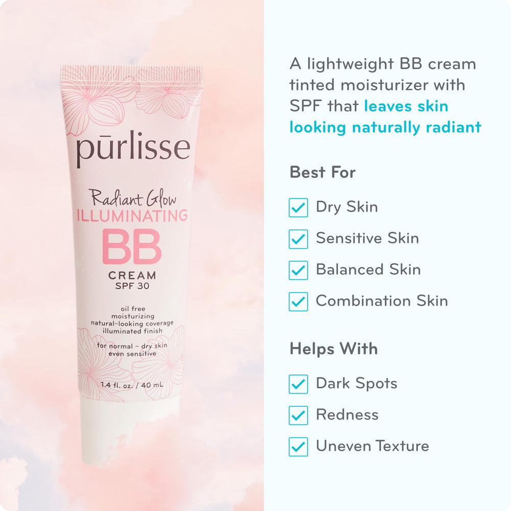 Texture swatch of pūrlisse Radiant Glow shows a luminous finish.
