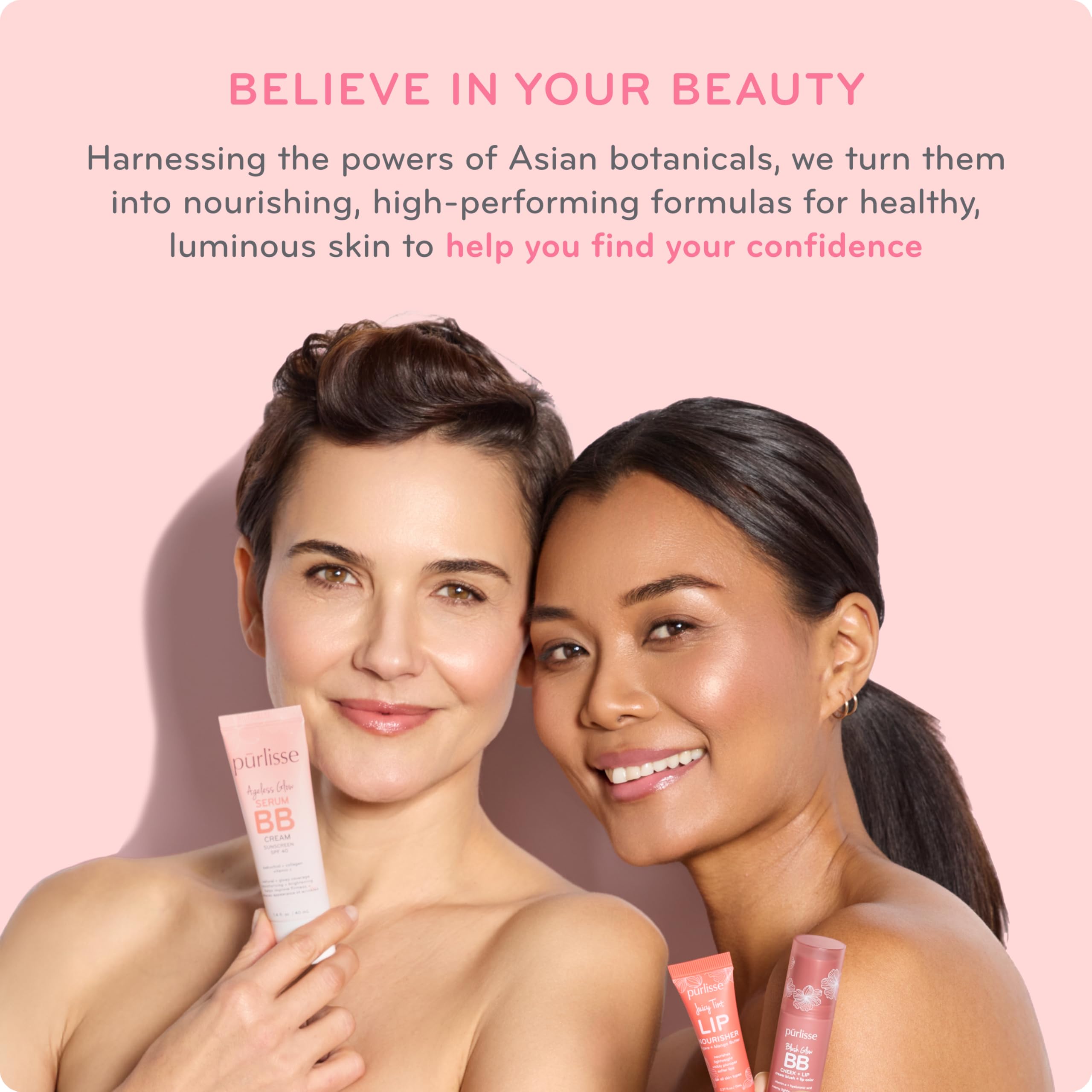 Purlisse product tube with glossy branding and fresh visual appeal.