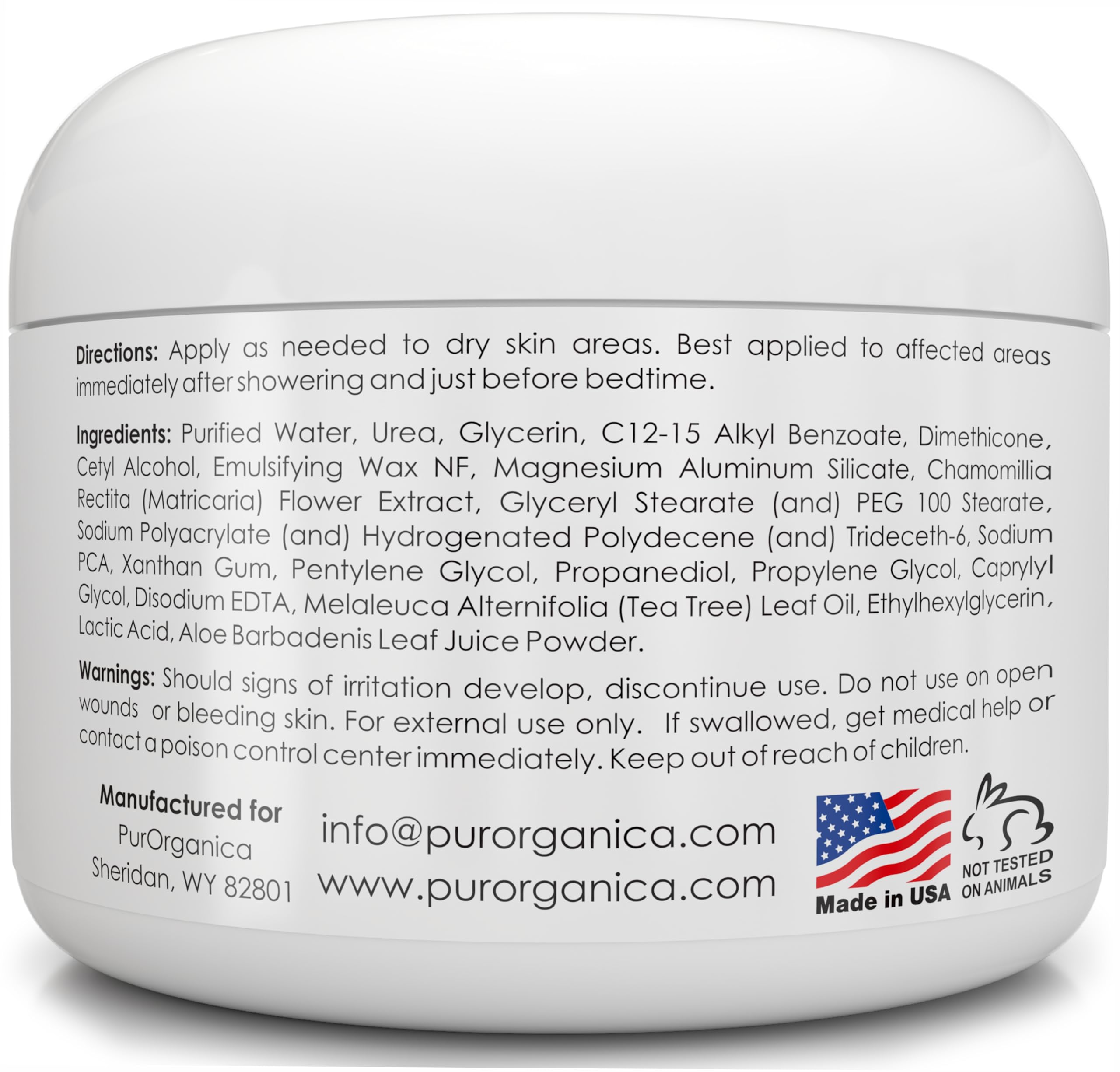 PurOrganica Urea 20% Foot Cream improves dry skin on heels.