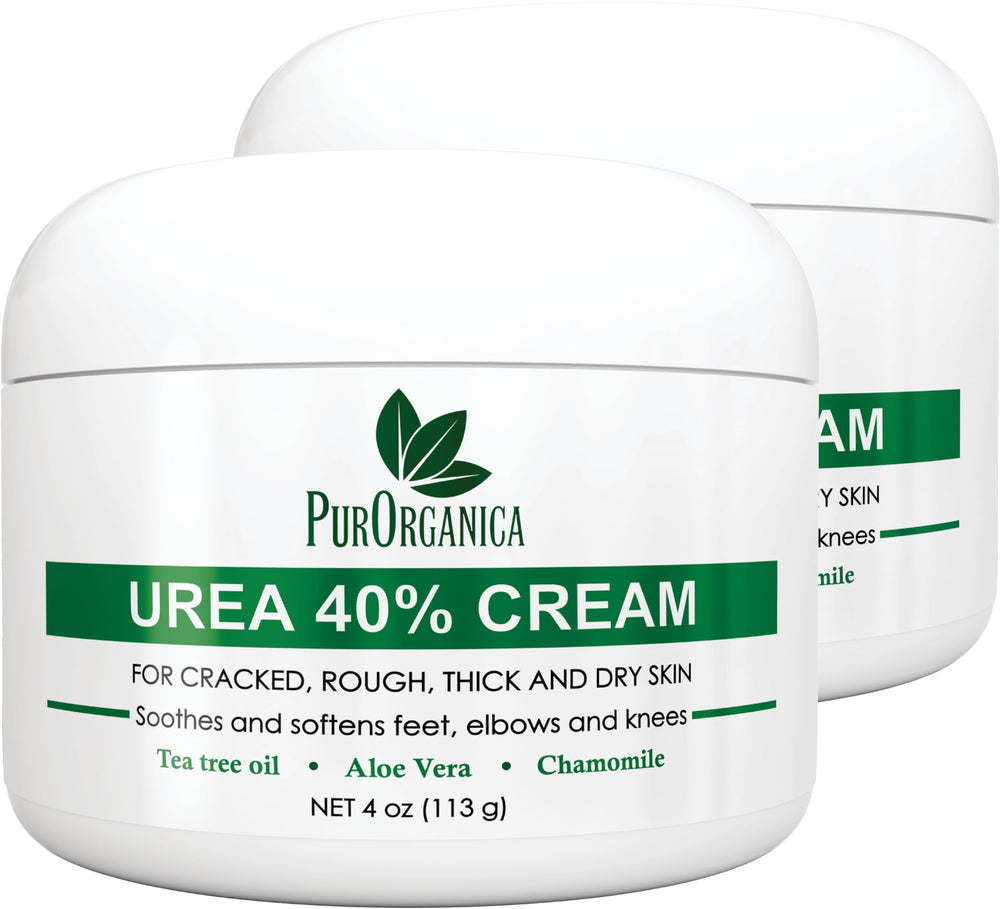 PurOrganica Urea 40% Foot Cream bottle for deep foot hydration