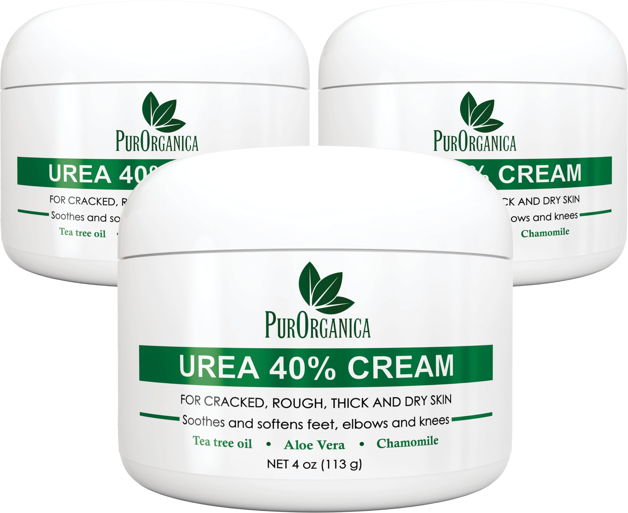 PurOrganica Urea 40% Foot Cream packaging highlights USA-made quality for premium foot care.