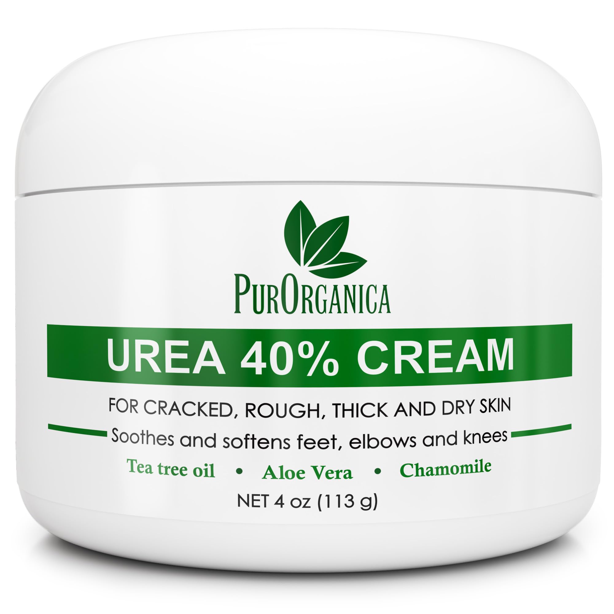 PurOrganica Urea 40% Foot Cream bottle for intensive at-home foot care.
