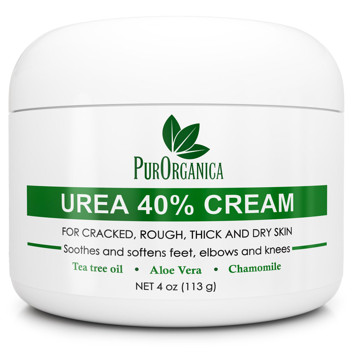 PurOrganica Urea 40% Foot Cream bottle for intensive at-home foot care.