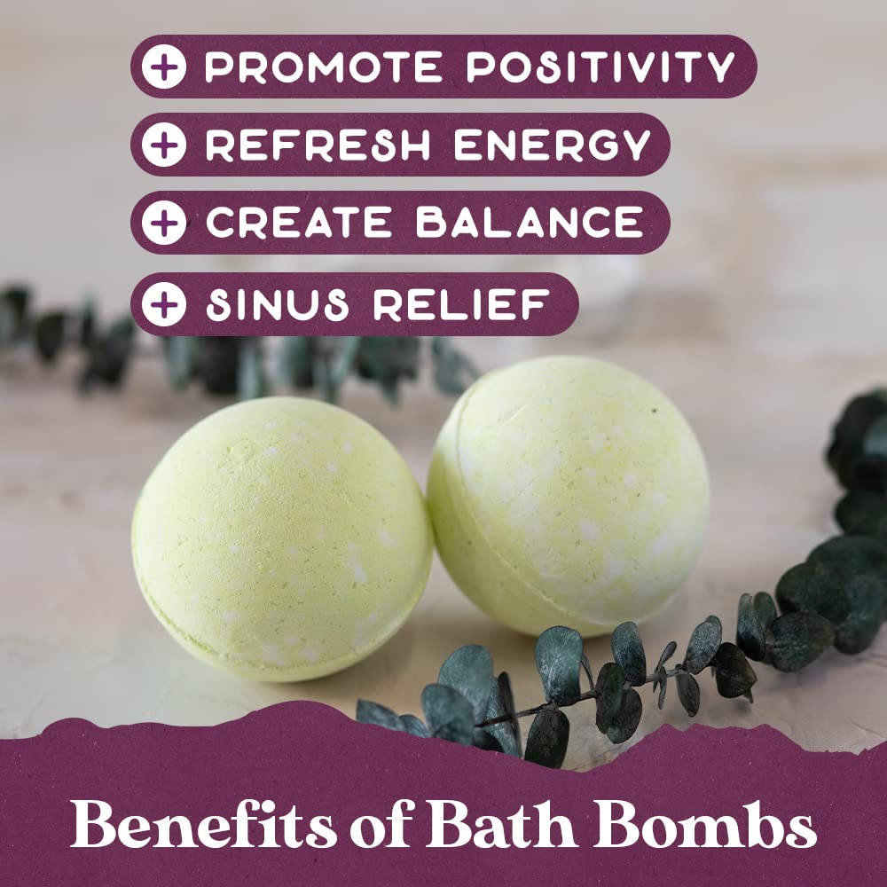 Purple Canyon eucalyptus bath bombs gift set arranged for gifting and self-care