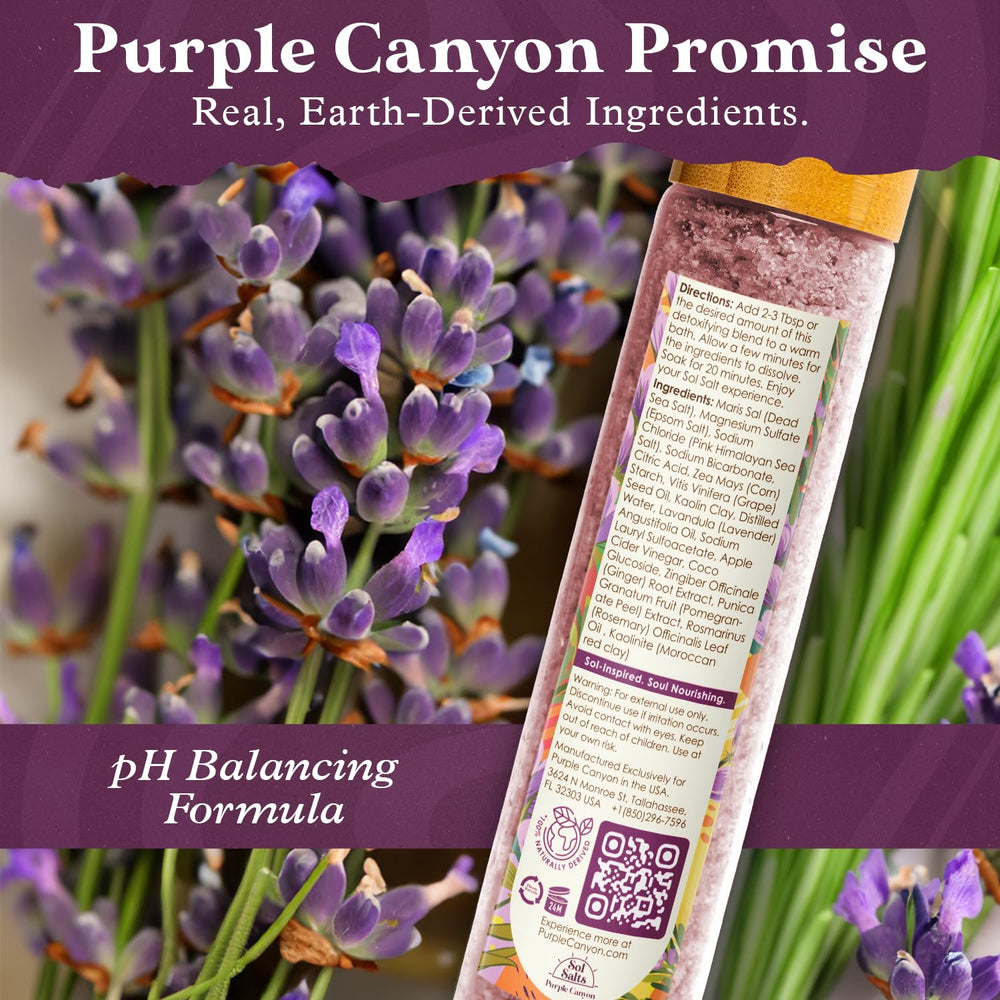 Purple Canyon SolSalts bath-time ritual encourages unwinding after day