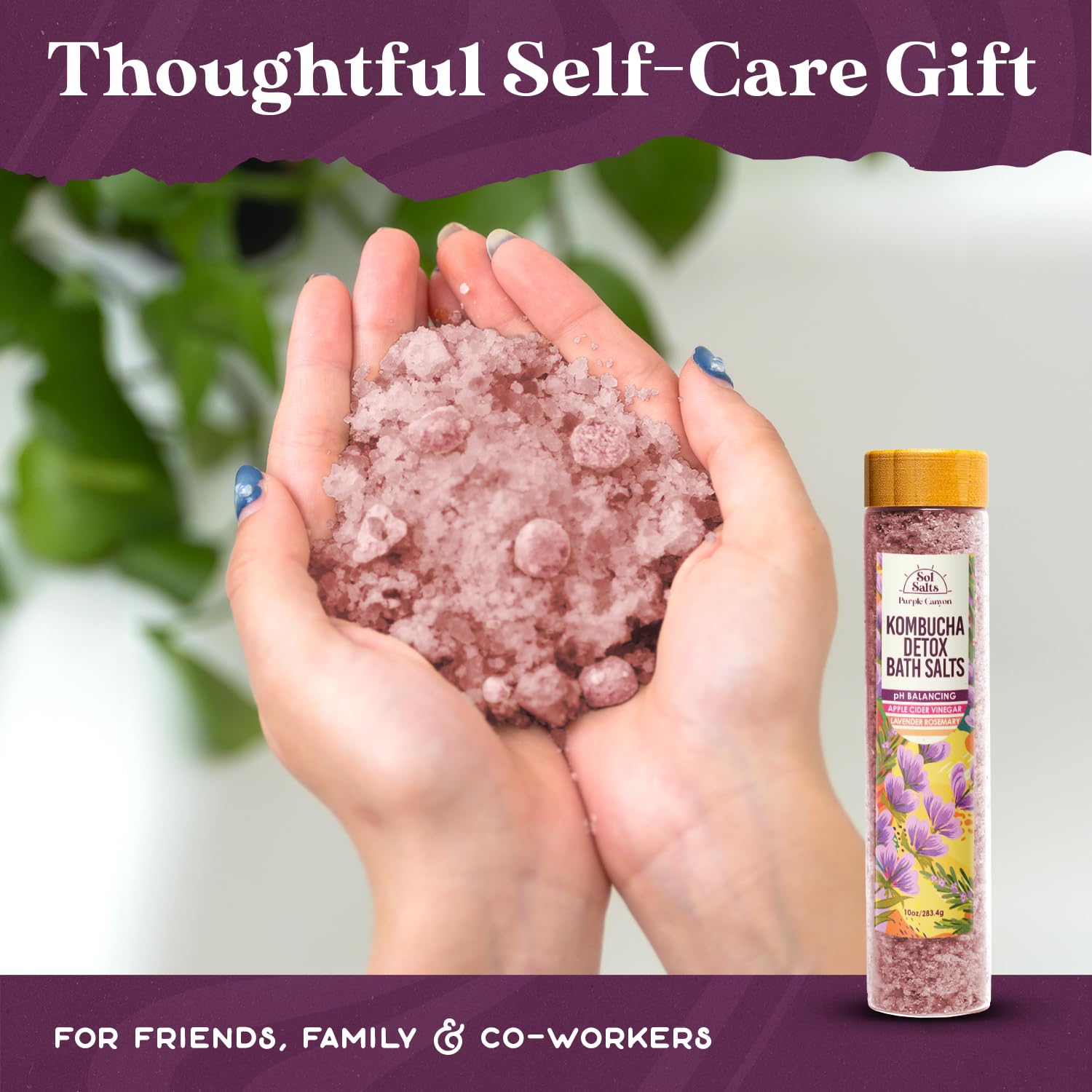 Purple Canyon SolSalts glass jar packaging supports premium storage