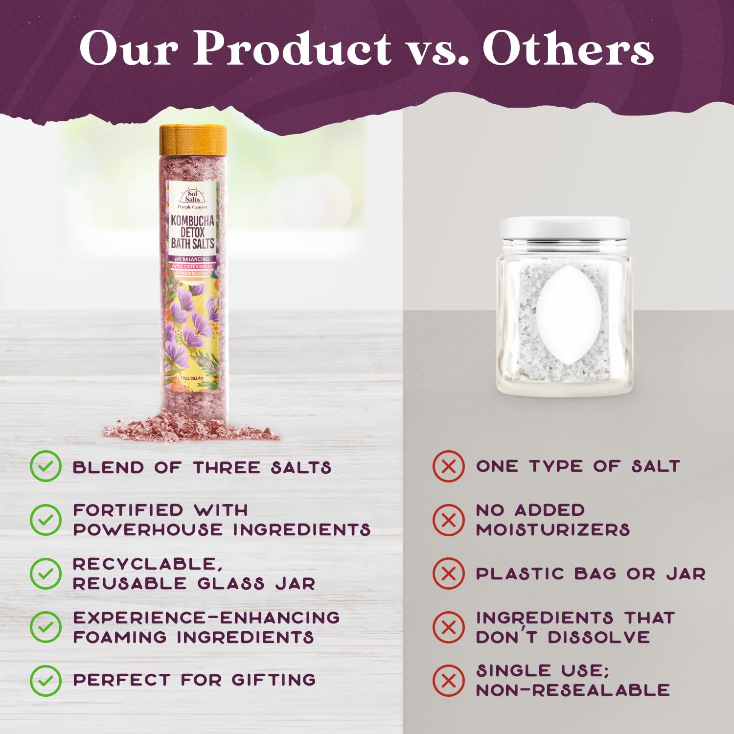 Purple Canyon SolSalts ingredient closeup highlights natural botanicals