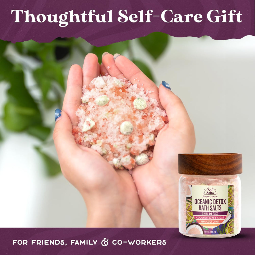 Purple Canyon SolSalts natural foaming action creates a spa-like lather.