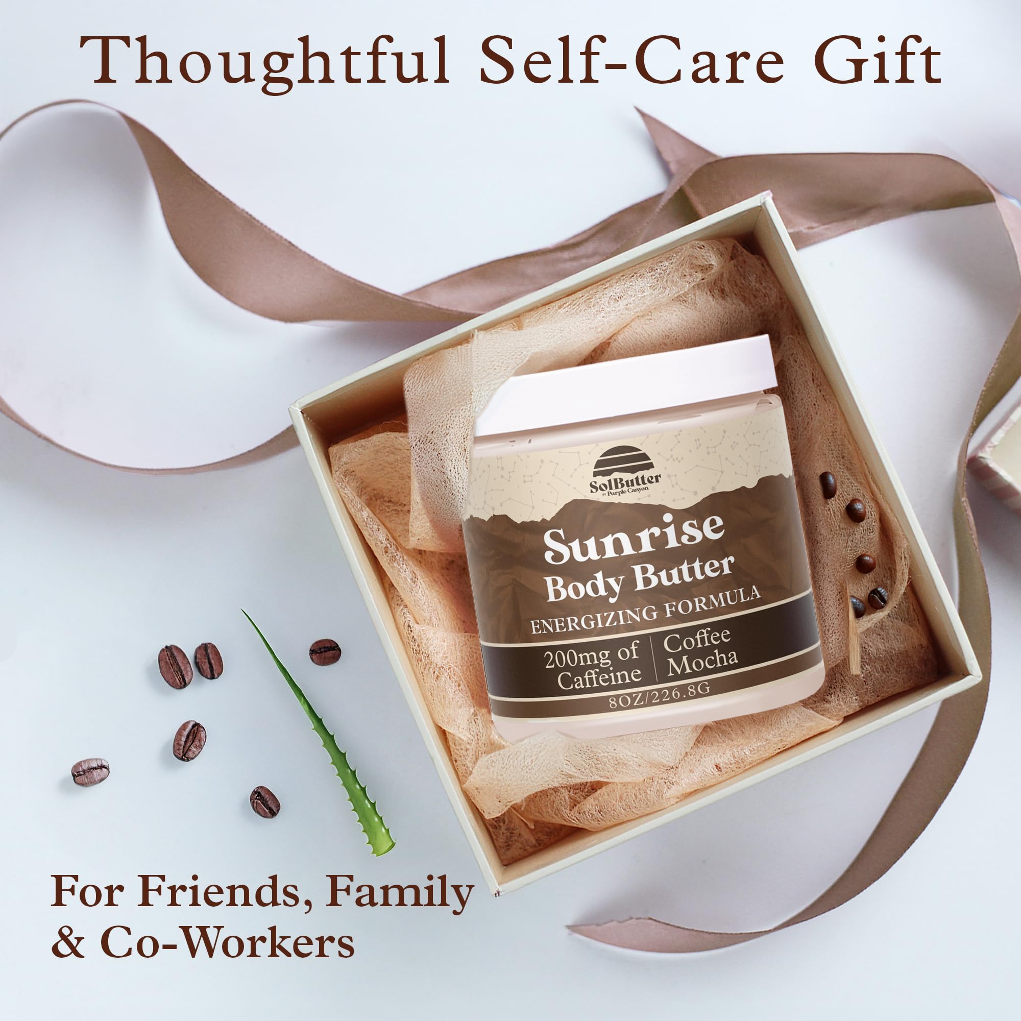 Purple Canyon Sunrise aloe vera ingredients closeup emphasizes soothing botanicals.
