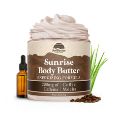 Purple Canyon Sunrise Whipped Body Butter jar closeup with creamy texture for daily hydration.