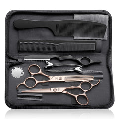 PURPLEBIRD hair cutting scissors kit in gold 6-8 inch for precise home styling