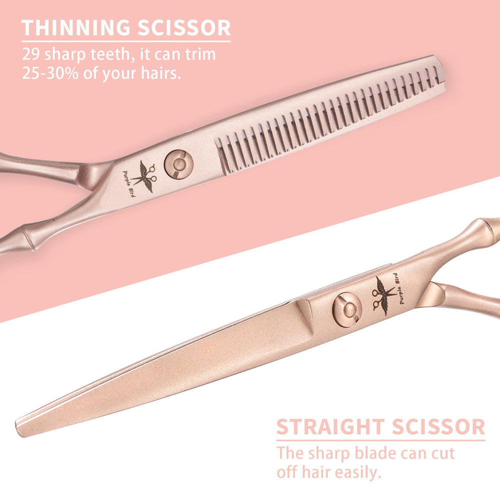 PURPLEBIRD hair-thinning-scissors-gold for texture and shaping