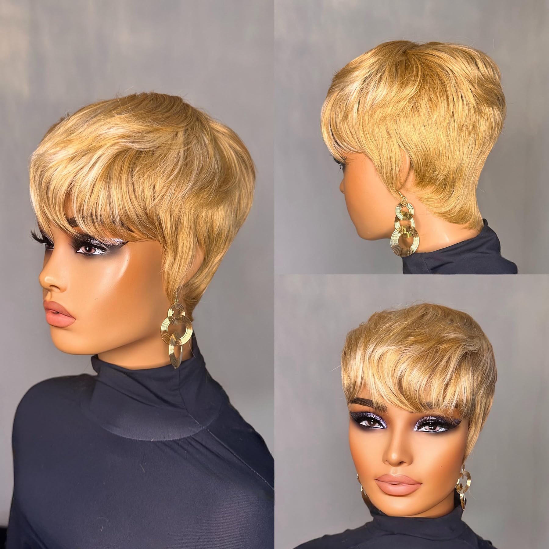 PurpleSexy Pixie Cut cap close-up demonstrates breathable, comfortable wear.