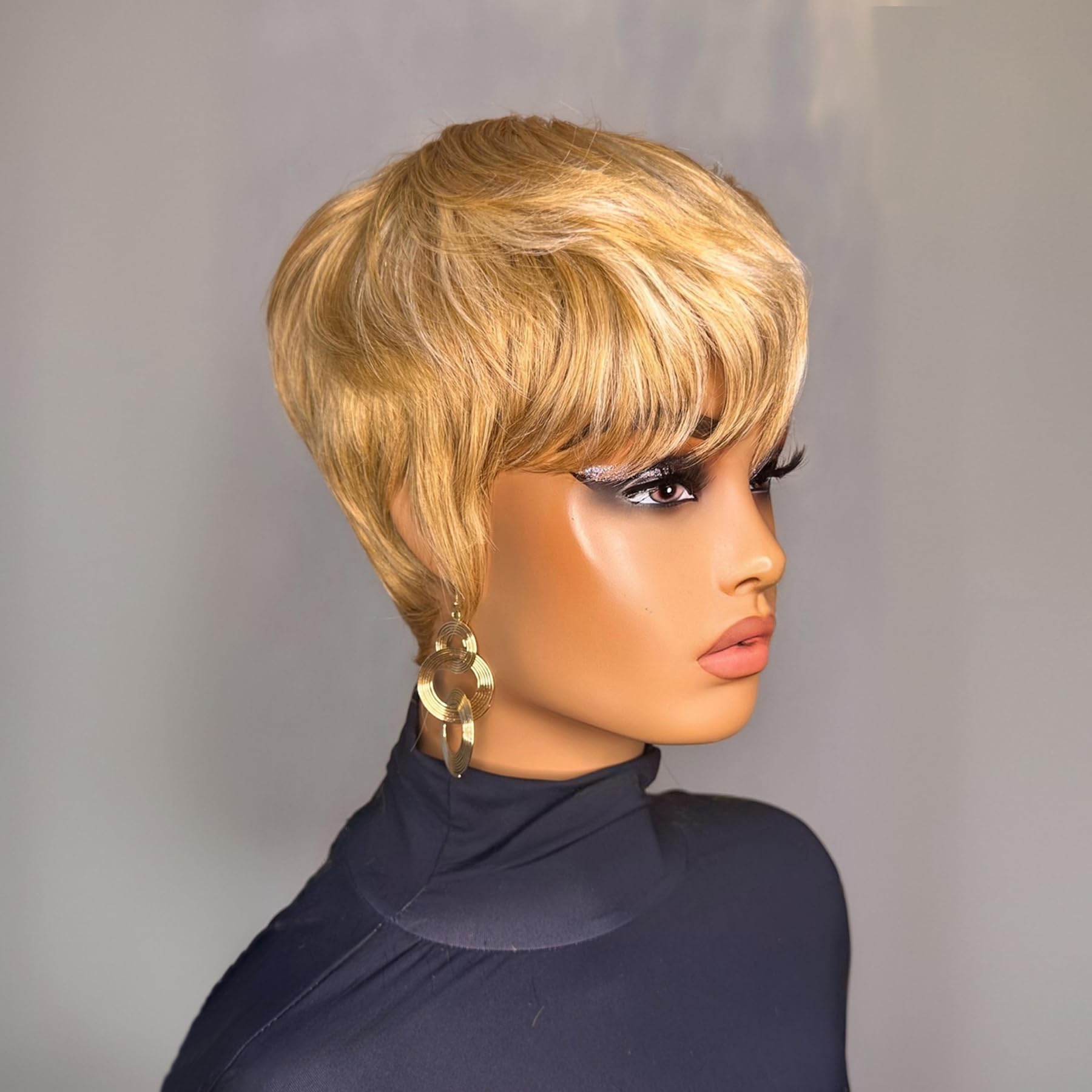 PurpleSexy Pixie Cut wig back view reveals natural density and flow.