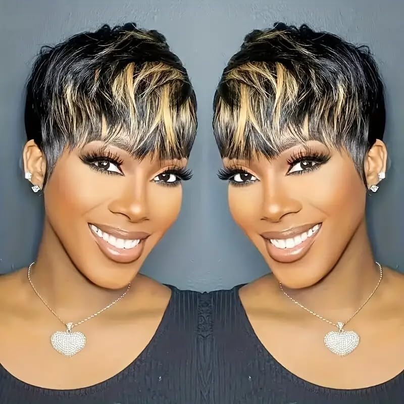 PurpleSexy short pixie wig 1b30 close-up texture for natural, lightweight look