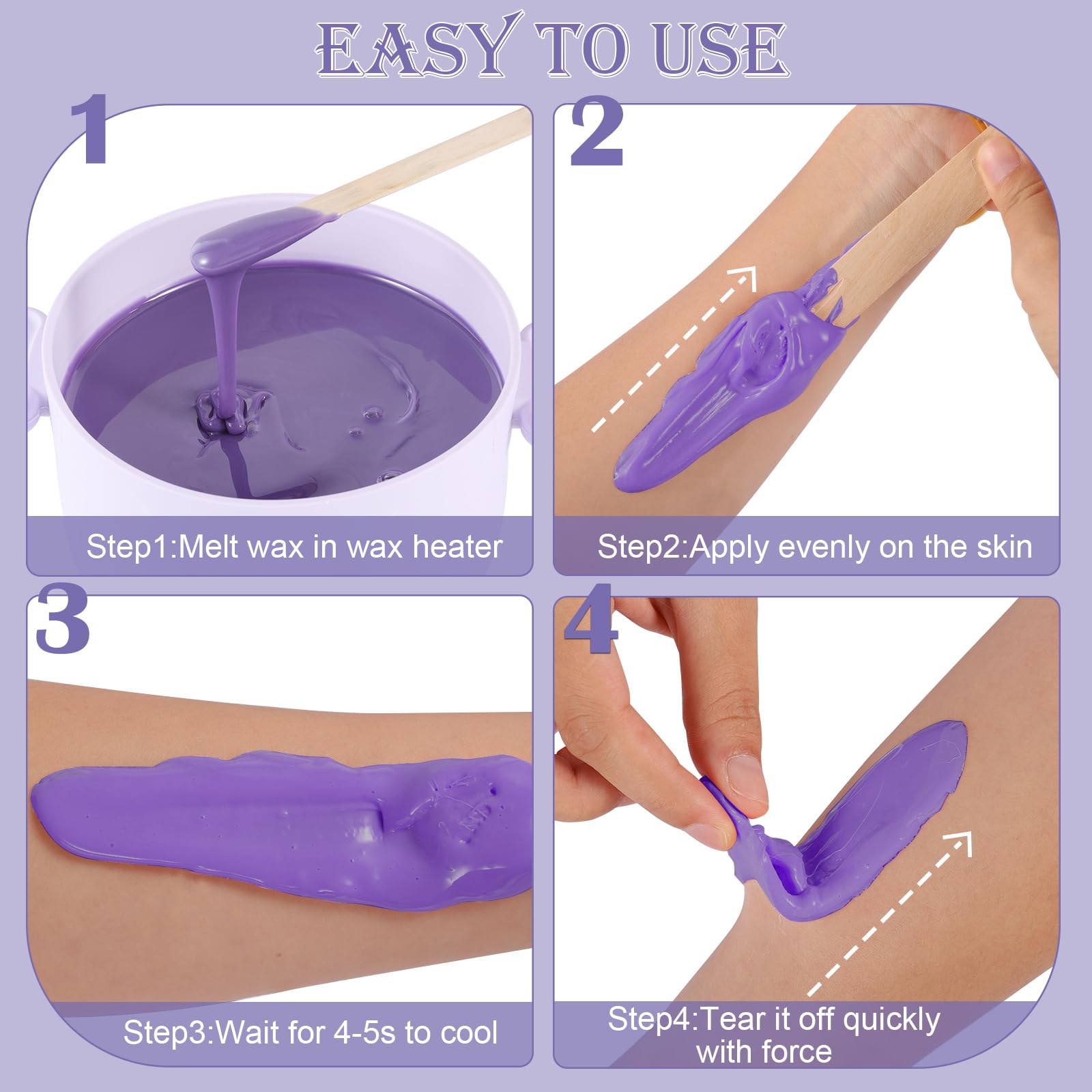 PURPLESKY wax for face and underarms with gentle performance