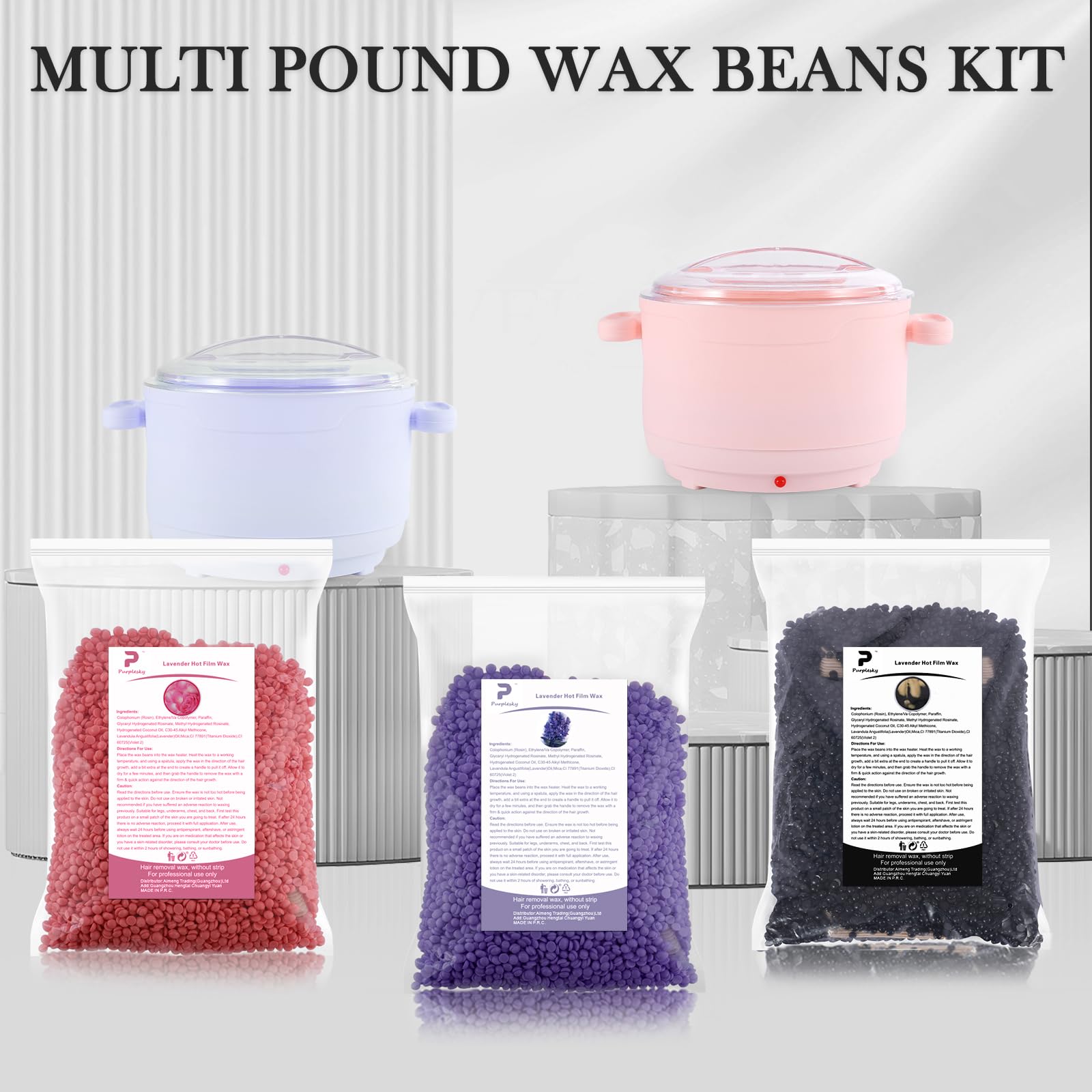 PURPLESKY full-body waxing kit core beads for professionals and beginners.