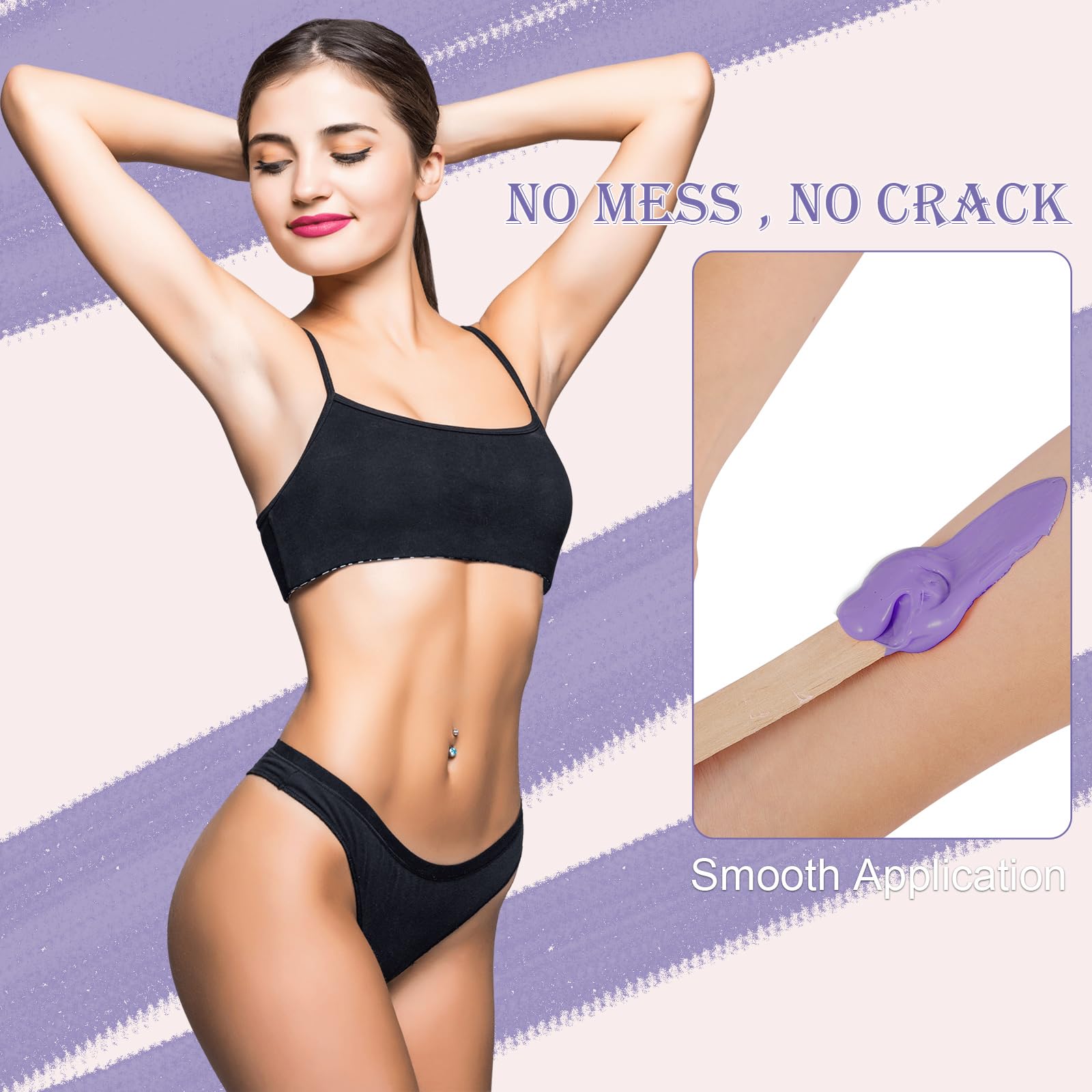 PURPLESKY skin friendly formula rinses away cleanly after waxing