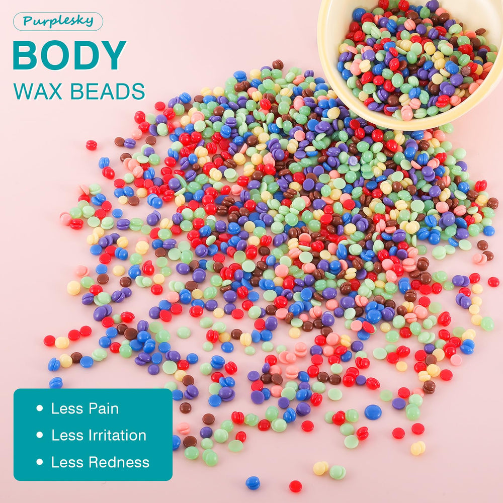 PURPLESKY wax beads suitable for face and body waxing on legs and arms.