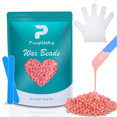 PURPLESKY wax beads for sensitive skin bulk packaging for gentle waxing.