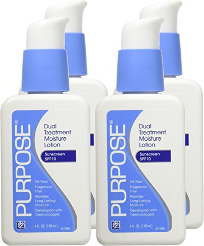 Purpose Dual Treatment Lotion applied evenly for hydrated, smooth skin.