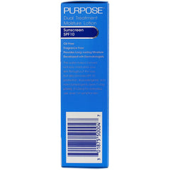 Close-up label on Purpose Dual Treatment Moisturizer SPF 10 two-pack for easy recognition.