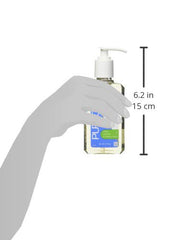 Close-up of Purpose Gentle Cleansing Wash label highlighting hypoallergenic, oil-free formula.